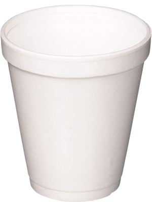 8 oz White Foam Cup - 3Dia x 3 1/2H